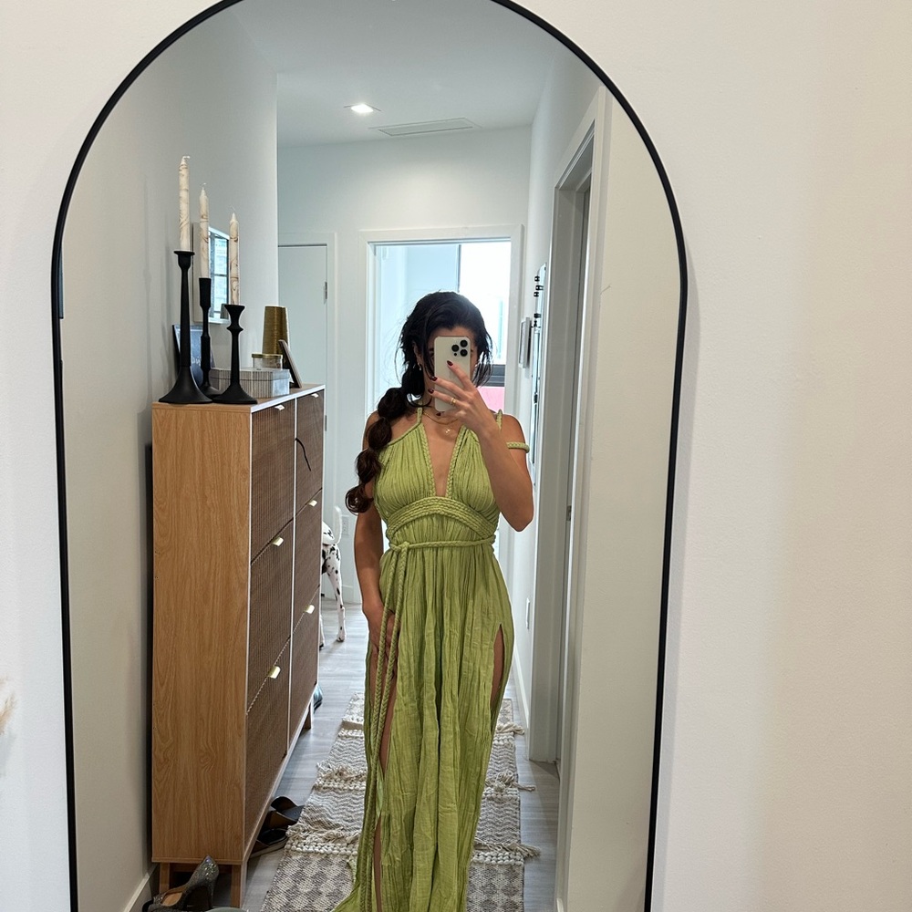 Elegant Green Beach Gown